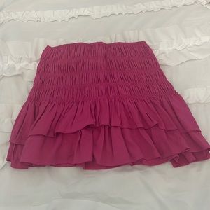 glam pink smocked skirt. Size Medium
